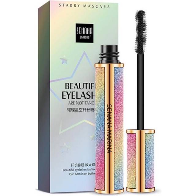 Starry Sky Mascara 4D Waterproof Fiber Silk Eyelash Thick Curling Natural Lengthening Eye Lash Long-Lasting Not Blooming TSLM1