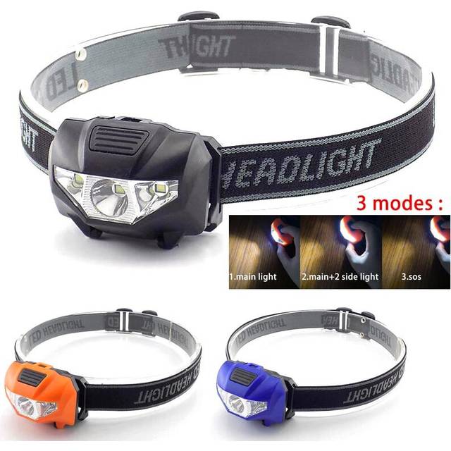 Headlight AAA battery Mini LED headlamp Head Light Torch Lamp Fishing mini Small Bright High Power Lantern Lampe for Camping