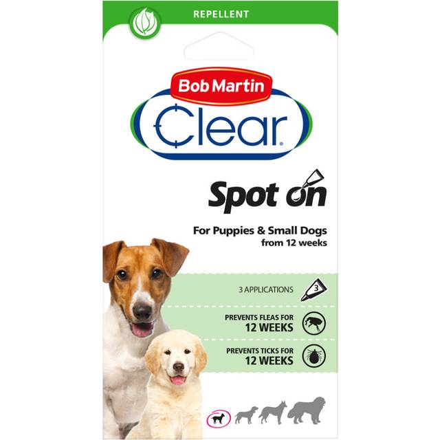 (120 Weeks) Bob Martin Clear Flea & Tick Spot On For Puppies & Small Dogs