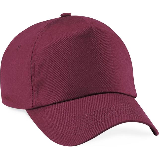 (One Size, Burgundy) Beechfield Unisex Plain Original 5 Panel Baseball Cap