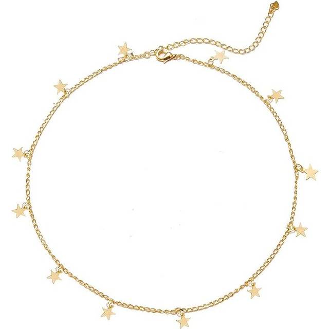 Star Necklace Gold Choker Necklace for Women Layered Necklaces for Teen Girls Aesthetic Necklace Gift for Teen Girl