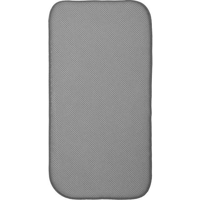 iDesign iDry köksmatta, liten tjock diskmatta av polyester och mikrofiber för optimal torkning, tenngrå/elfenben