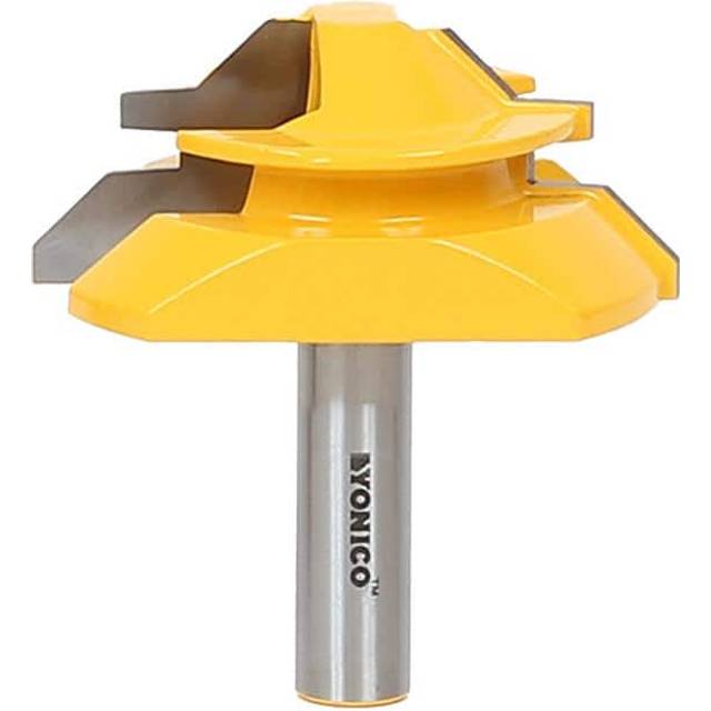 YONICO Router Bits Lock Miter 45 Degree  Up to 1Inch Stock 12Inch Shank 15122