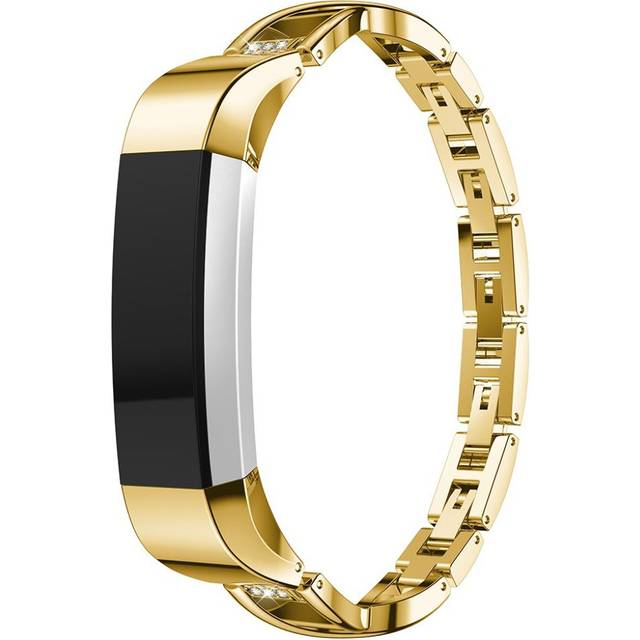 Fitbit Alta HR urlänk legeringsmaterial X-form strasstenar - Guld