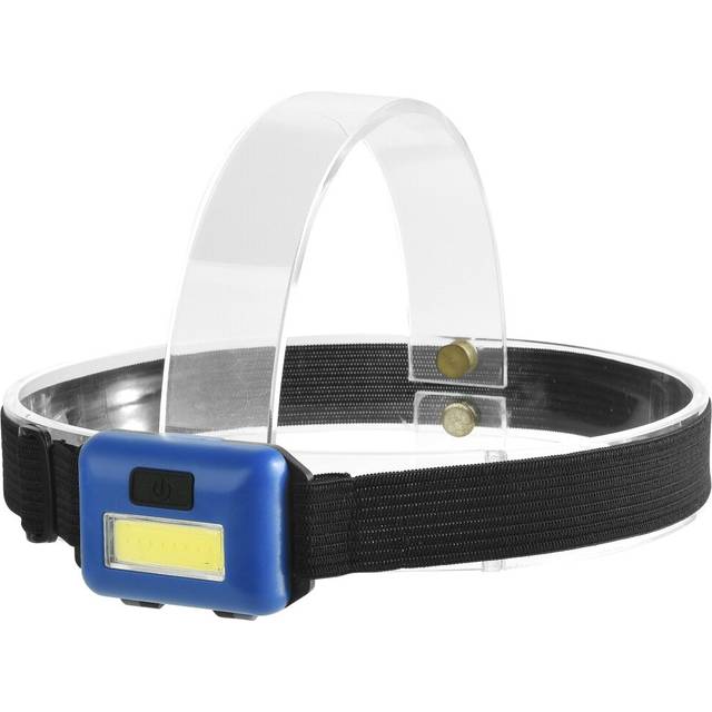 (Blue) 450LM COB LED Ultralight Headlamp 3 Switch Modes Adjustable Camping Running 3*AAAA Battery