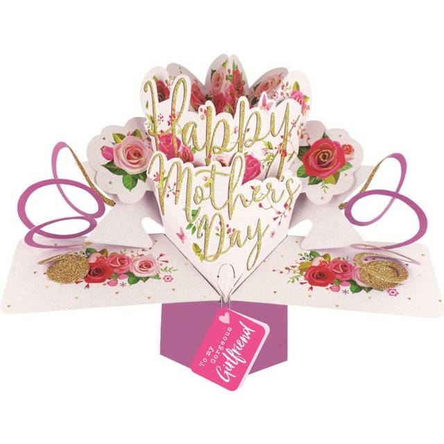 To My Gorgeous Girlfriend Happy Mother's Day Roses Pop Up Card 3D Greeting Cards