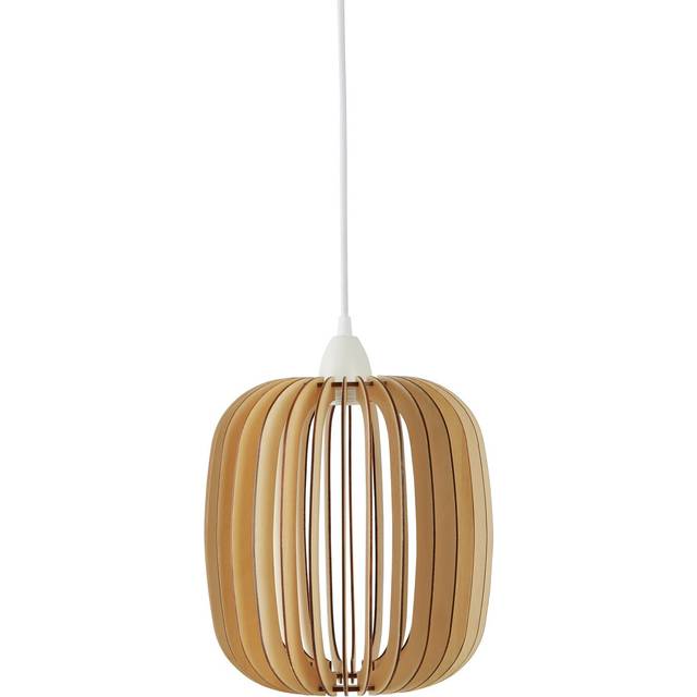 Habitat Achille Wooden Easy Fit Pendant Light - Natural
