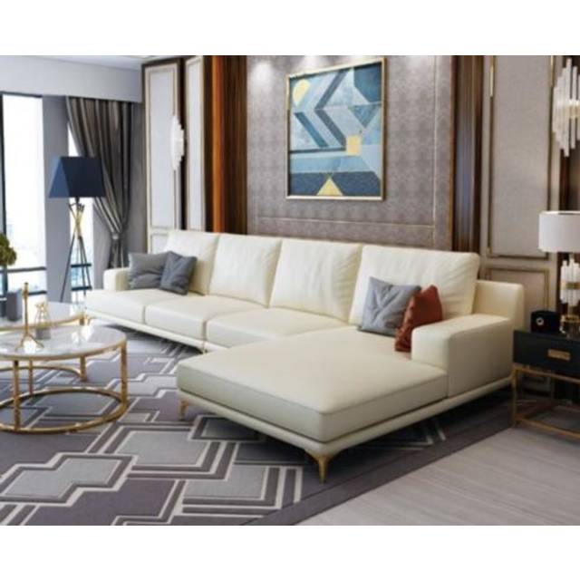 Modern design upholstery couch living room corner sofa l-shape leather wood