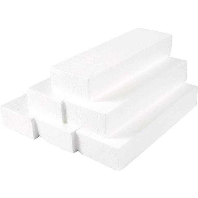 Juvale 6 Pack Foam Blocks for Crafts - 12x4x2 inch Polystyrene Brick R