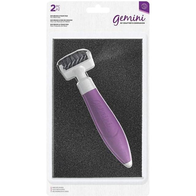 Crafter's Companion Gemini Easy Grip Crafting Die Brush Tool & Foam Pad, Paper, Multi, One Size