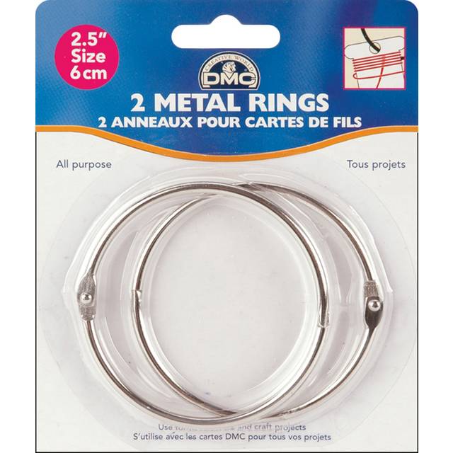 "DMC Metal Rings 2.5""-2/Pkg"