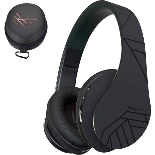 Powerlocus bluetooth over-ear headphones wireless stereo foldable 50h playtime