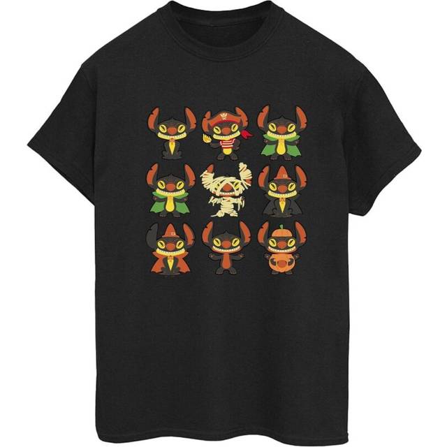 Lilo & Stitch Halloween Costumes Cotton Boyfriend T-Shirt - Black