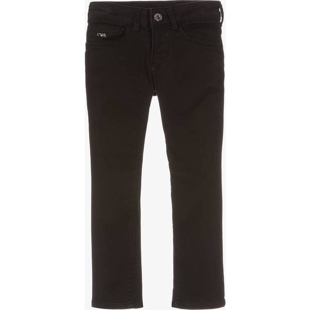 Emporio Armani Boys Black Slim Cotton Jeans - 6 year