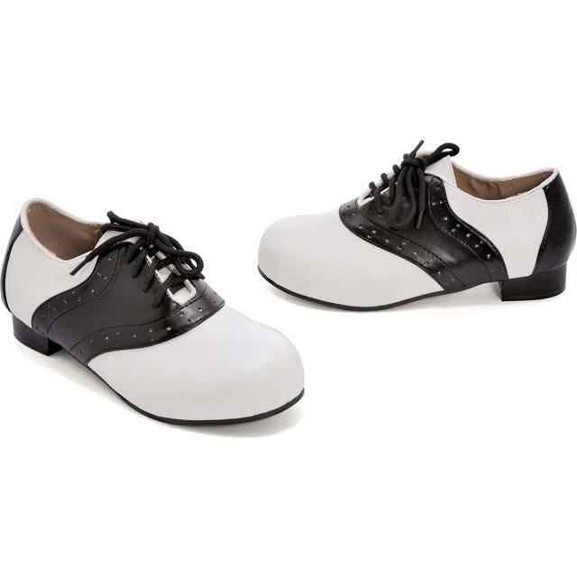 Black and White Girls Saddle Shoes - Black&#47;White (L)