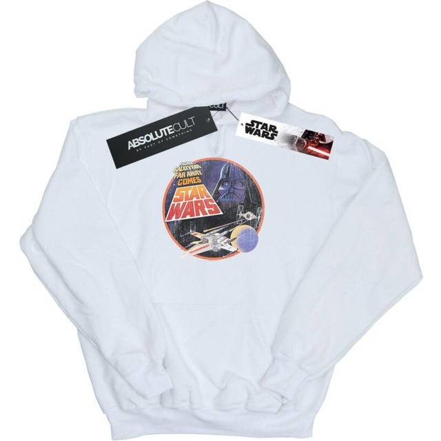 Star Wars Mens From A Galaxy Far Far Away Hoodie XXL white