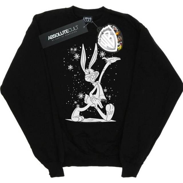 Looney Tunes Mens Bugs Bunny Let It Snow Sweatshirt XXL black