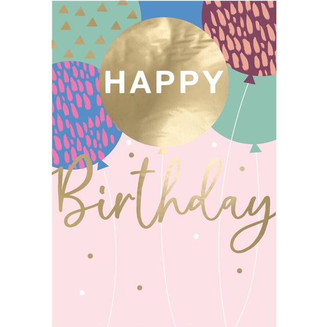 Happy Birthday Balloon Special Day Birthday Card Foiled Portobello Greeting Cards