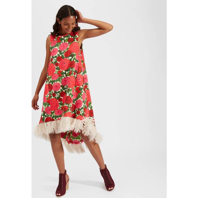 La DoubleJ La Scala High Dress (with Feathers) - Woman Dresses Pink Dahlias M