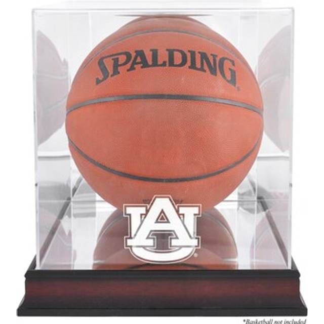 Auburn Tigers Mahogany Antique Finish Basketball Display Case with Mirror Back