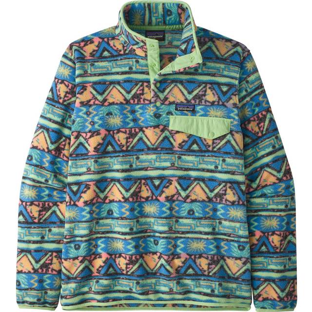Patagonia Lightweight Synchilla Snap-T Pullover - High Hopes Geo: Salamander Green - S