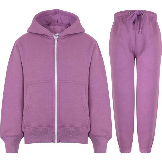 (9-10 Years, Lilac) Unisex Tracksuit Hoodie with Joggers Jogging suit