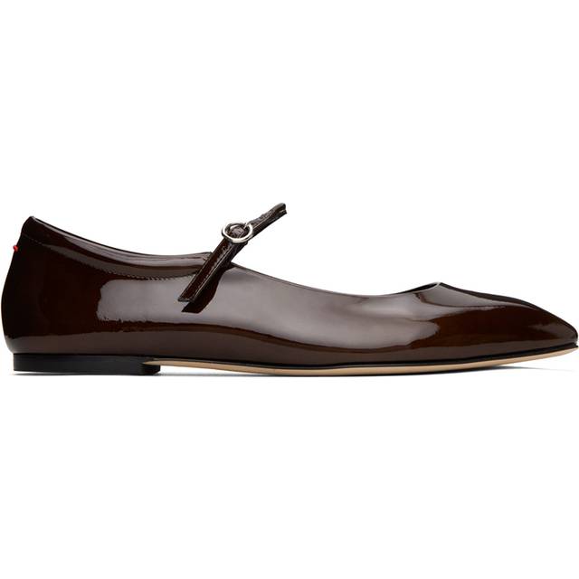 Aeyde Brown Uma Ballerina Flats - Moka Metallic - IT 35