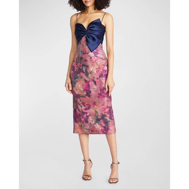 Theia Rosa Draped Cocktail Dress