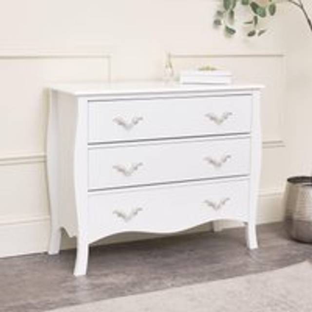 Large 3 Drawer Chest of Drawers - Elizabeth White Range Material: Furniture/Furniture Ranges/Elizabeth Range/Elizabeth White Range