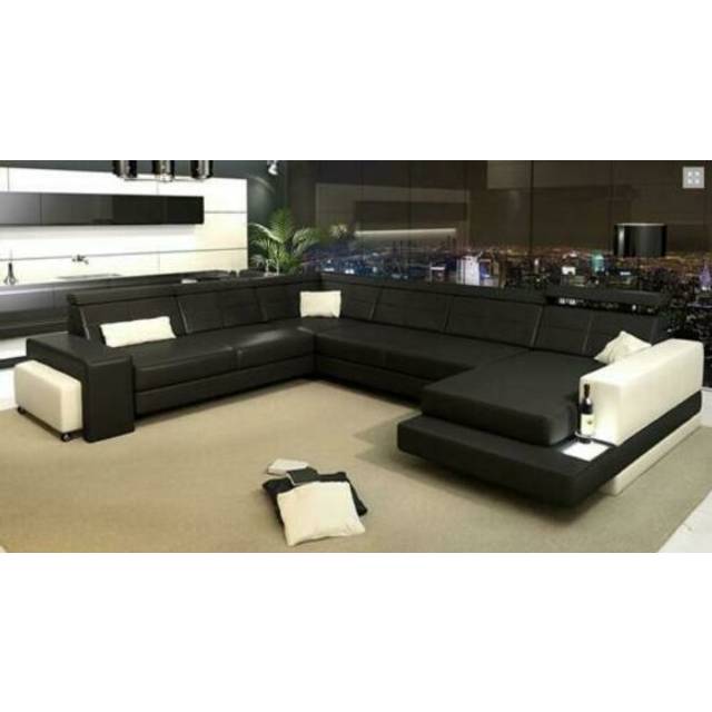 Designer living area u-shape couch corner sofa upholstery set corner set sofa