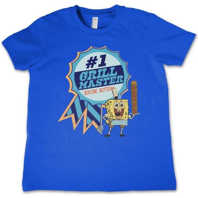 Spongebob bikini bottom grill master kids t-shirt blue
