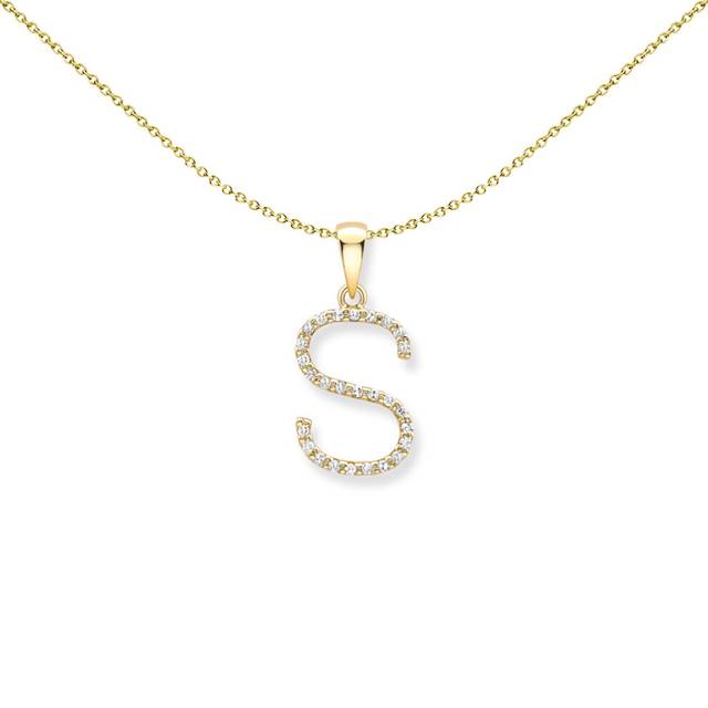 Jewelco London 18ct Yellow Gold Diamond Initial Charm Pendant Letter Y 7mm x 15mm - INNR0213-Y