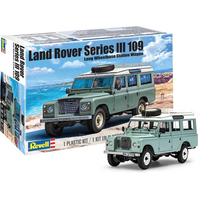 Level 5 Model Kit Land Rover Series III 109 Long Wheelbase Station Wagon 1/24 Scale Model by Revell