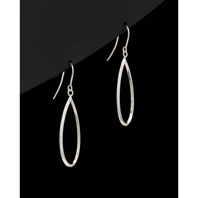 14K Italian Gold Oval Drop Earring