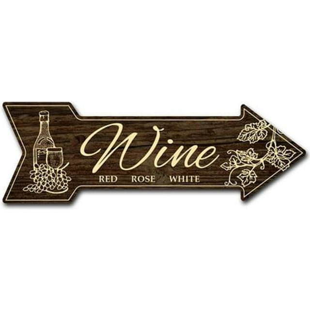 SignMission D-A-999545 6 x 18 in. Indoor & Outdoor Decor Direction Sticker Vinyl Wall Decals - Wine - 24 in.