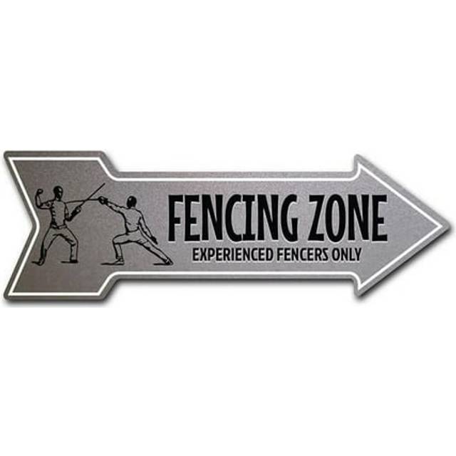 SignMission D-A-999873 6 x 18 in. Indoor & Outdoor Decor Direction Sticker Vinyl Wall Decals - Fencing Zone - 24 in.
