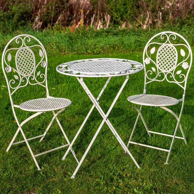 Ascalon Chloe Bistro Set 3 Piece - Cream, Cream