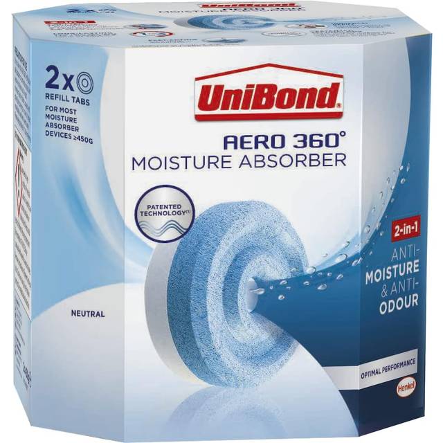 UniBond Aero 360 2 Pack 450g Neutral Moisture Absorber Refills