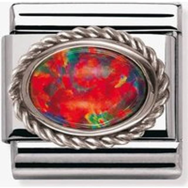 Nomination CLASSIC Silvershine Ornate Settings Red Opal Charm 330503/08