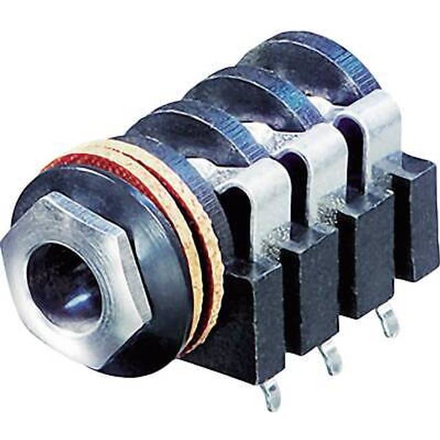 Rean AV NYS215 Hörlursuttag 6.35 mm Hona inbyggd horinsontell Antal poler: 3 Stereo Svart 1 st