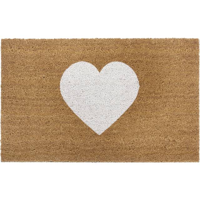 Doormat Heart - White (45cm W X 75cm L)