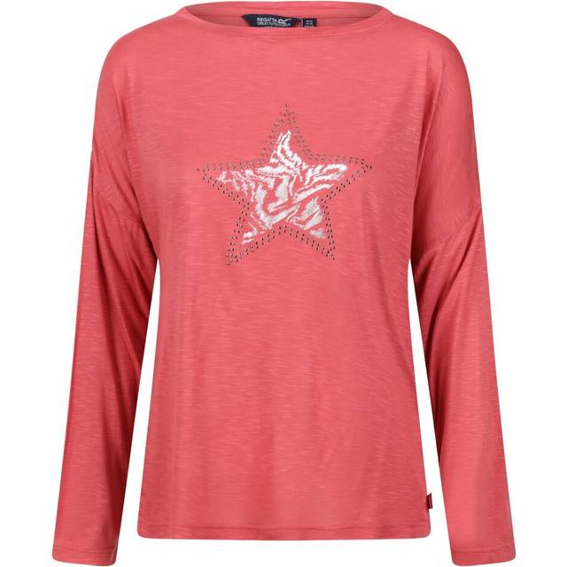 (12 UK, Mineral Red) Regatta Womens/Ladies Carlene Long-Sleeved T-Shirt