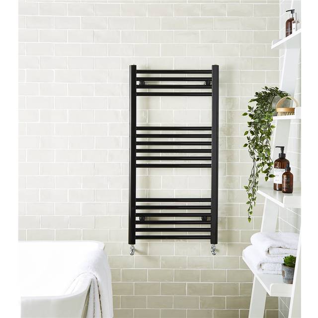 Heated Towel Rails - Black (120cm H x 60cm W x 5.5cm D)