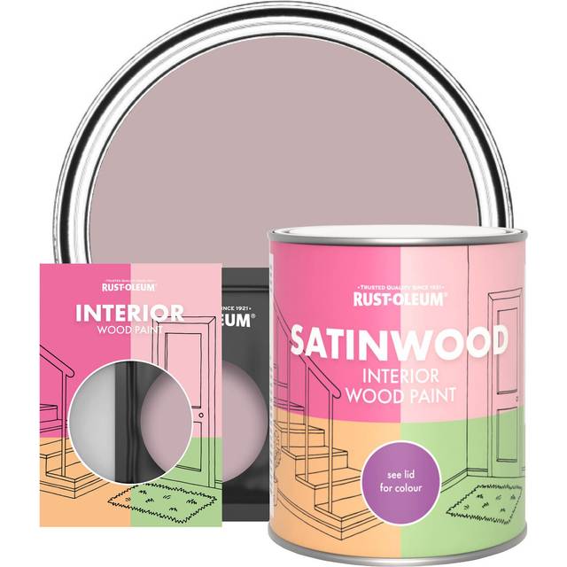 Rust-Oleum Interior Wood Paint, Satinwood - Little Light - 750ml - Pink