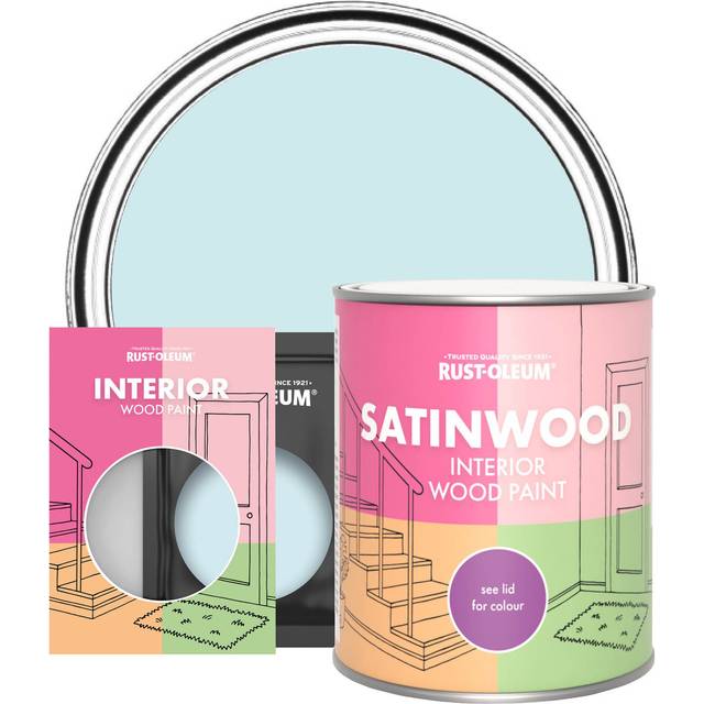 Rust-Oleum Interior Wood Paint, Satinwood - Duck Egg - 750ml - Blue