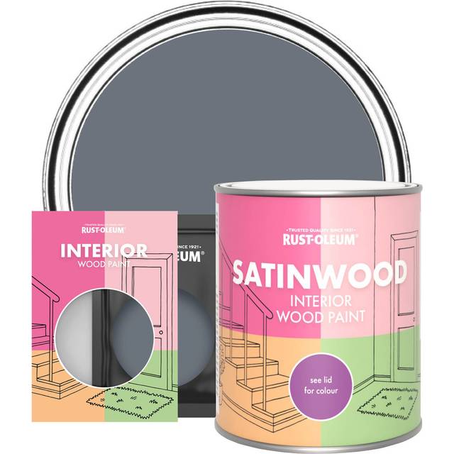 Rust-Oleum Interior Wood Paint, Satinwood - Marine Grey - 10ml