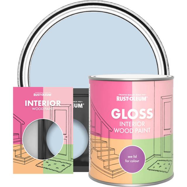 Rust-Oleum Interior Wood Paint, Gloss Finish - Blue Sky - 10ml - Pink