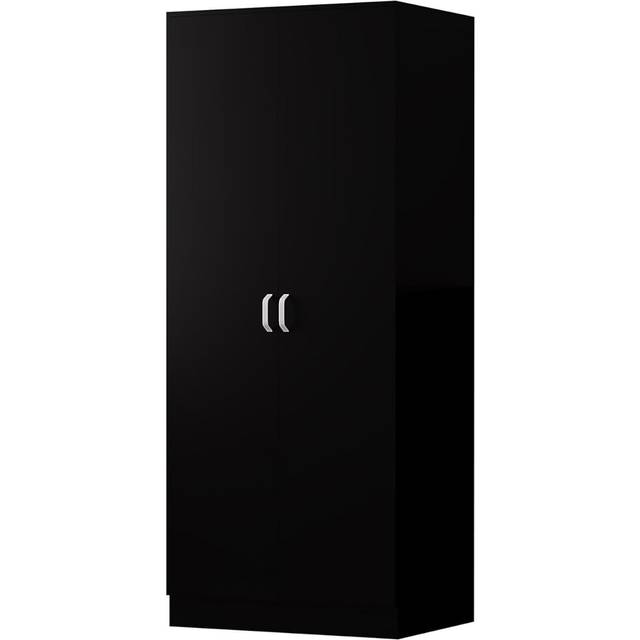 Fwstyle Tunis 2 Door Wardrobe Matt Black, Black