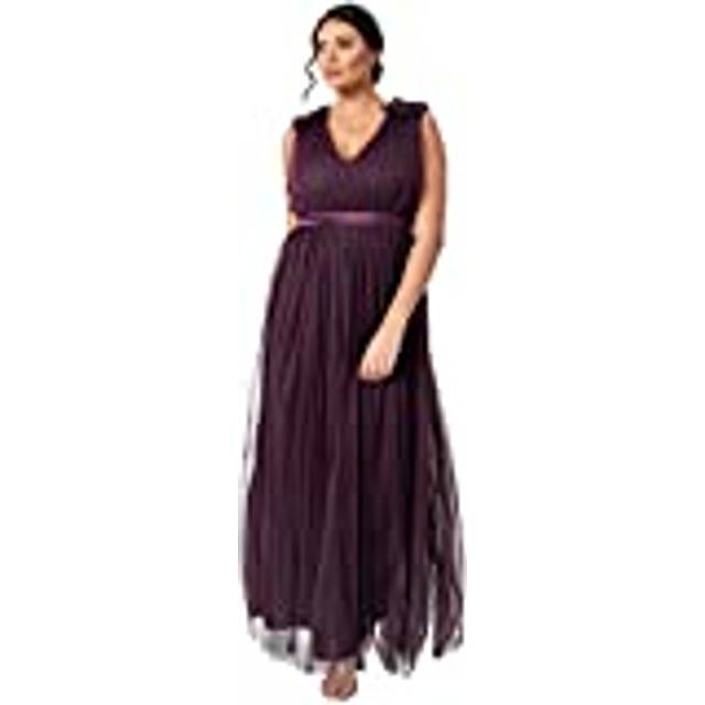 Ruffle Shoulder Maxi Dress - Multi - 26