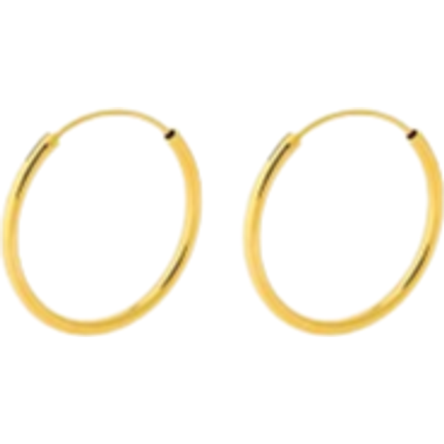 Mini Plain Hoop earrings - Förgyllt-Silver Sterling 925 (Onesize)